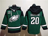 Men's Philadelphia Eagles #20 Brian Dawkins Green Lace-Up Pullover Hoodie,baseball caps,new era cap wholesale,wholesale hats